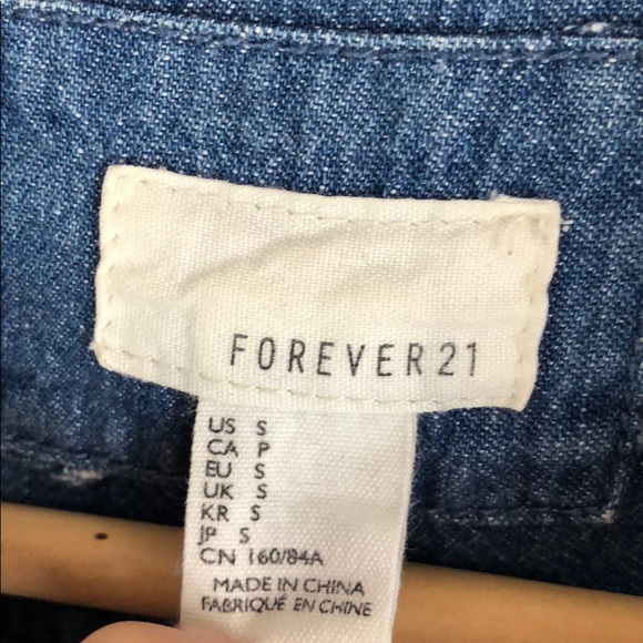 Distressed denim button up shirt - Picture 3 of 4